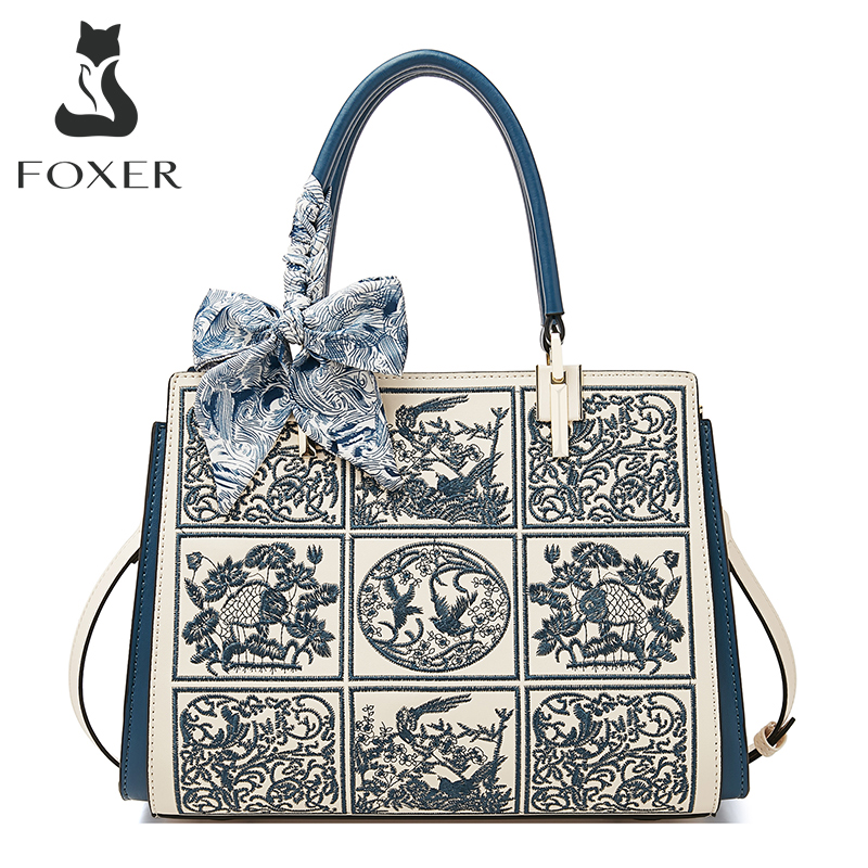 Women Bags 2026 Trends - Сумка-тоут FOXER из спилковой кожи 2026: