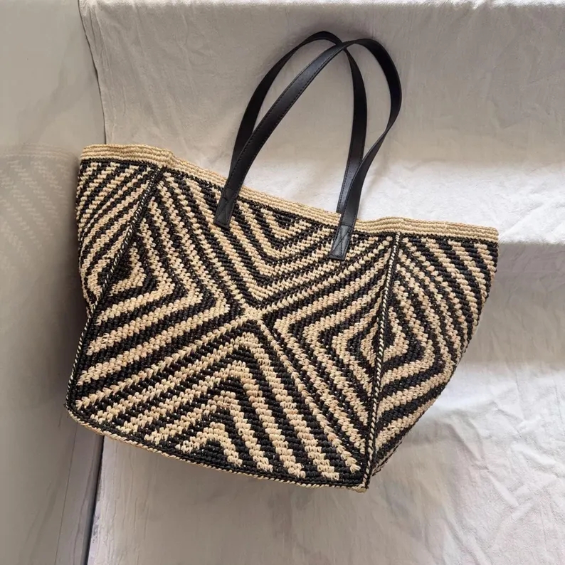 Большая пляжная сумка-тоут из  – обзор и цена Women'S Raffia Bags