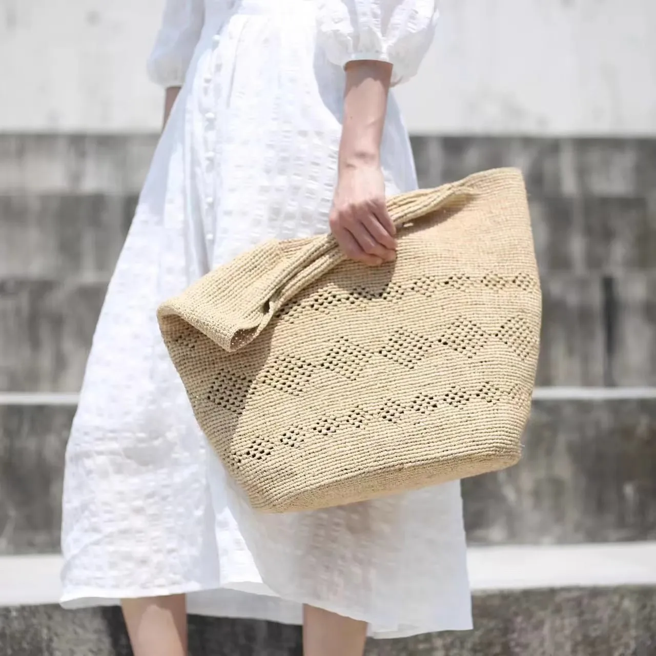 Модная повседневная большая вм – обзор и цена Women'S Raffia Bags