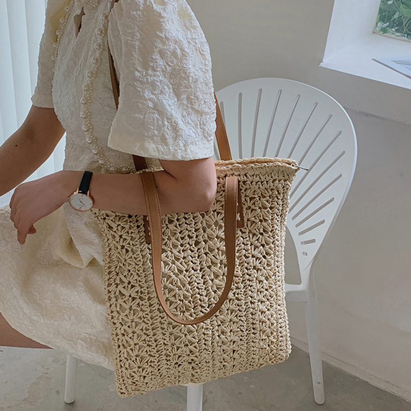 Квадратная полая соломенная пл – обзор и цена Women'S Raffia Bags
