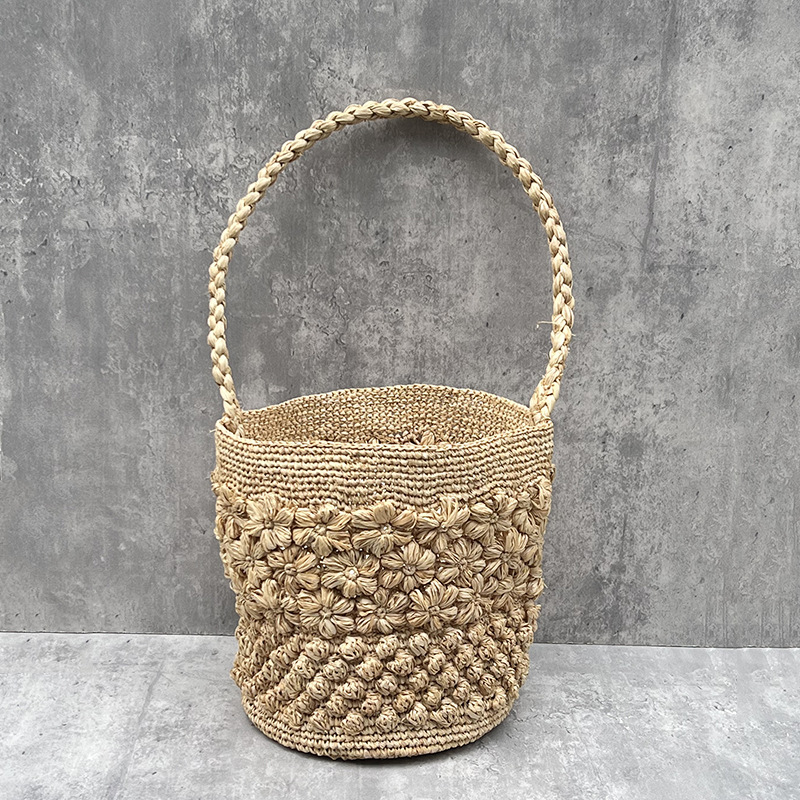 Сумка-ведро из соломы с цветоч – обзор и цена Women'S Raffia Bags
