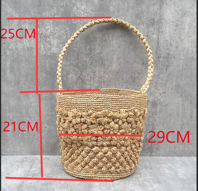 Сумка-ведро из соломы с цветоч – обзор и цена Women'S Raffia Bags