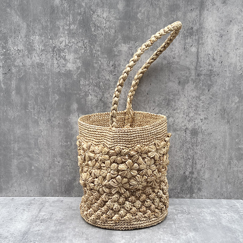 Сумка-ведро из соломы с цветоч – обзор и цена Women'S Raffia Bags